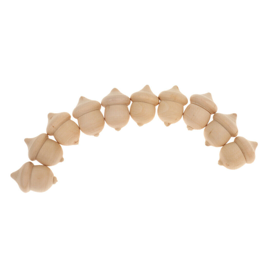 10pcs Unpainted Acorns Charms Wedding Party Hanging Ornaments DIY 40x25mm