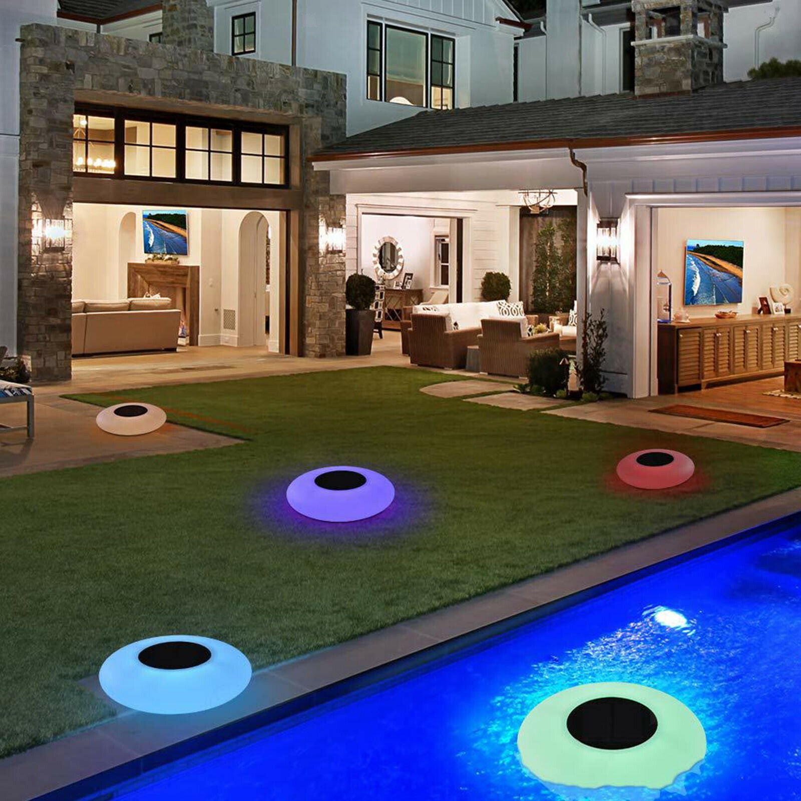 Solar Swimming Pool Light Floating Pool Light IP65 for Holiday Party Decor