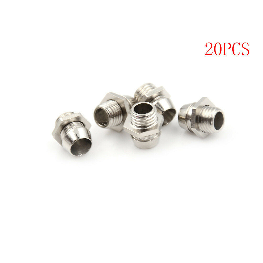 20pcs 3mm Round Chrome Metal LED Lamp Light Emitting Diode Bezel Holder NWU SJ