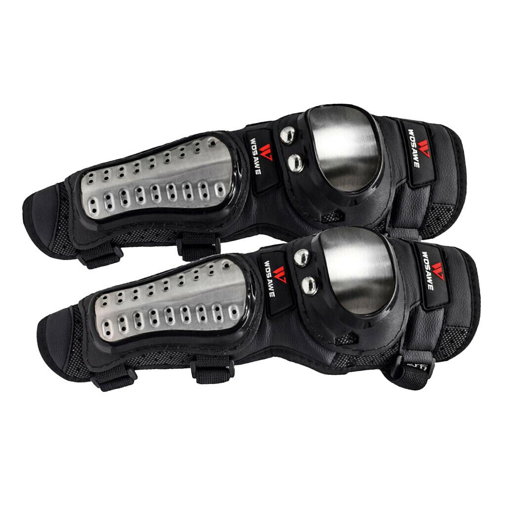 2Pcs Motorcycle Elbow Pads - Adults Alloy Steel ATV Motocross  Bike Bicycle