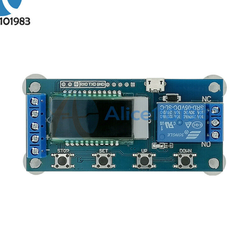 DC 5V-30V LCD Display Delay Relay Module With MICRO USB Interface
