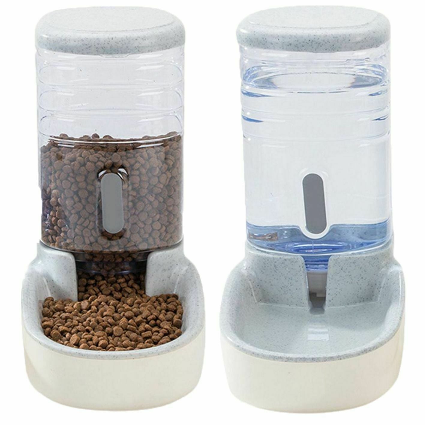 Bowl Large Capacity Puppy Food Water Dispenser Dog Cat Bottle Pet Feeder