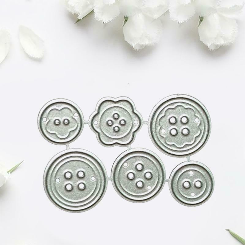 Button Metal Cutting Dies Stencil DIY Scrapbooking Album Paper Card Template
