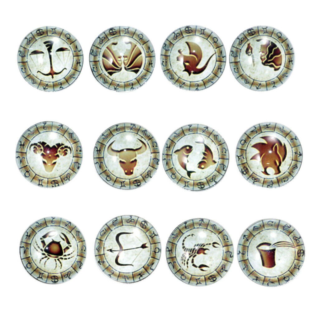 Zodiac Sign Snap Button Sewing Crafts Snappers DIY Crafts Fastener 12pcs