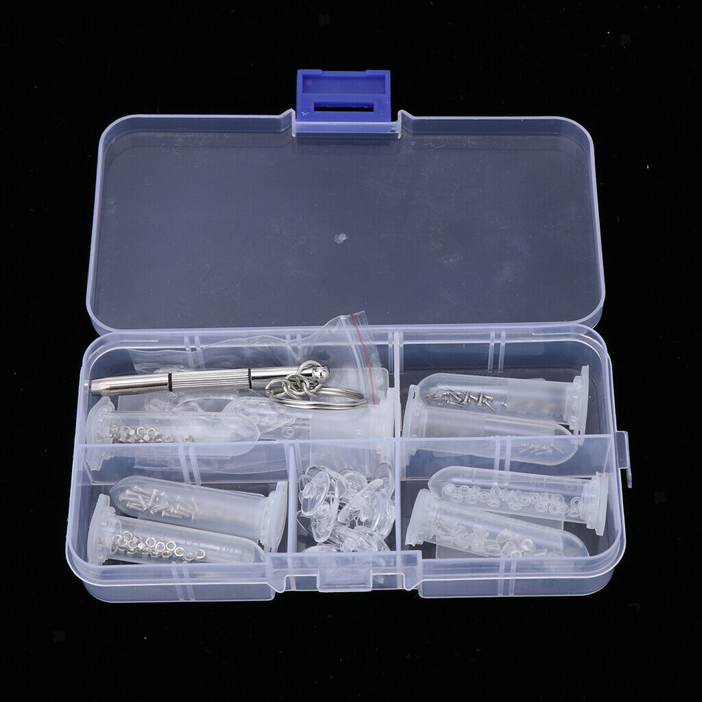 Eyeglass Repair Kit,M1.2 M1.4 Stainless Steel Tiny Screws Assortment with Nose