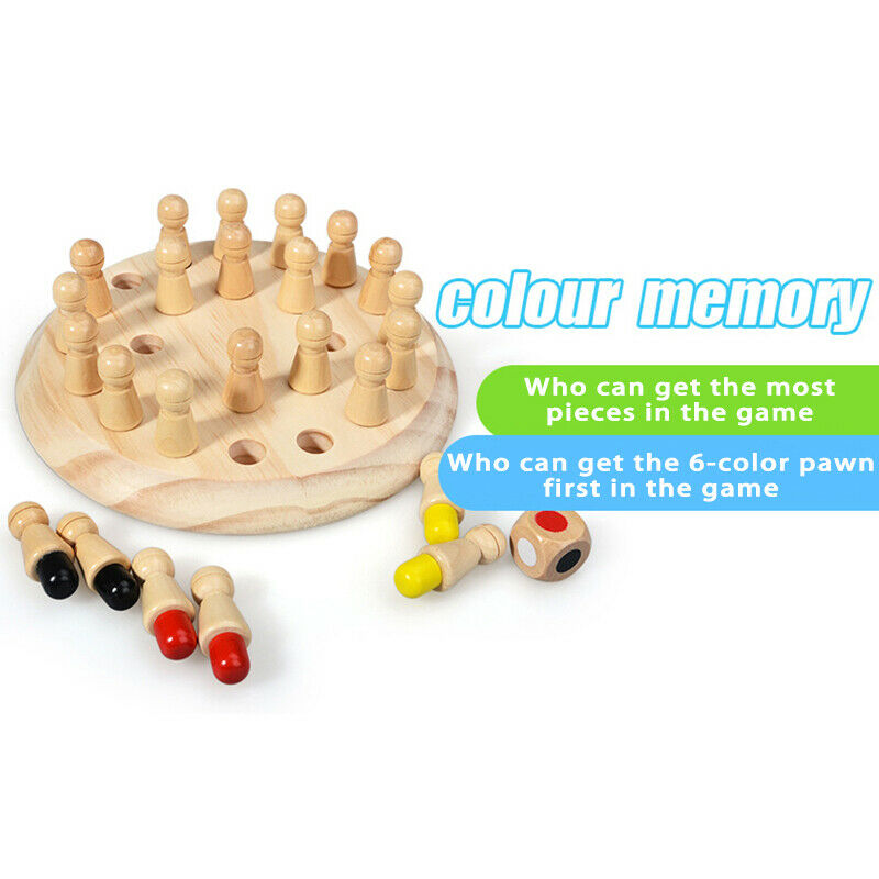 Kids Montessori Educational Wooden Toys Learning Sensory Toys Memory MatchBDAU
