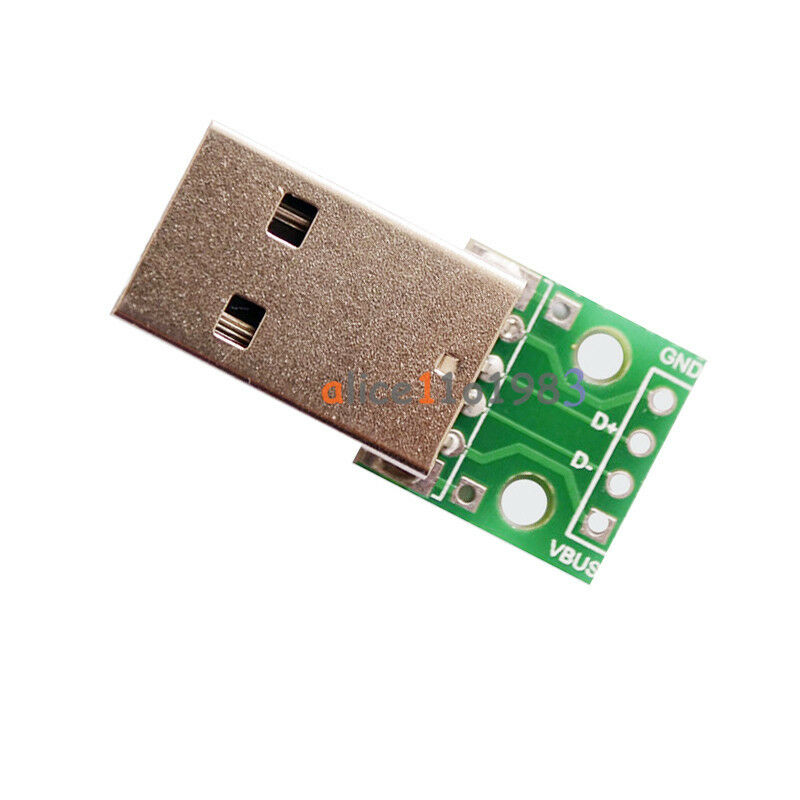 10PCS USB To DIP Adapter Converter 4 Pin For 2.54mm PCB Board Power Supply DIY