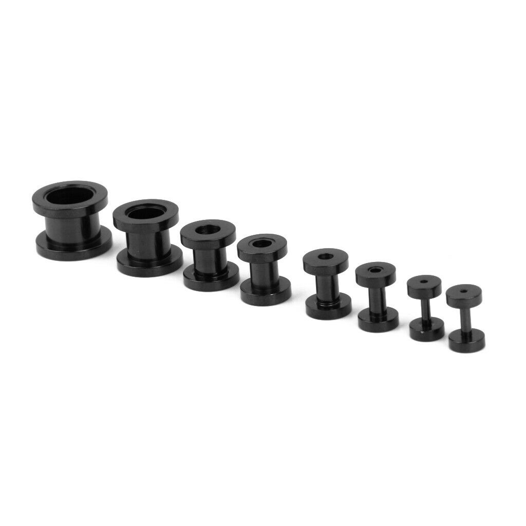 16PCS Stainless Steel   Tunnels Ear Connects to Expander Stretcher Drilling