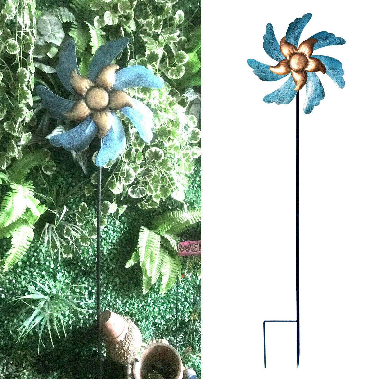 Windmill Outdoor Garden Patio Stake Holiday Decor Wind Mills Wind Catcher