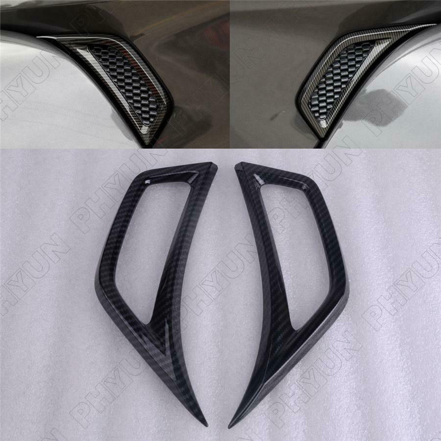 For 2020-21 Jeep Gladiator JT Leaf Plate Air Inlet Trim Cover Carbon Fiber Look