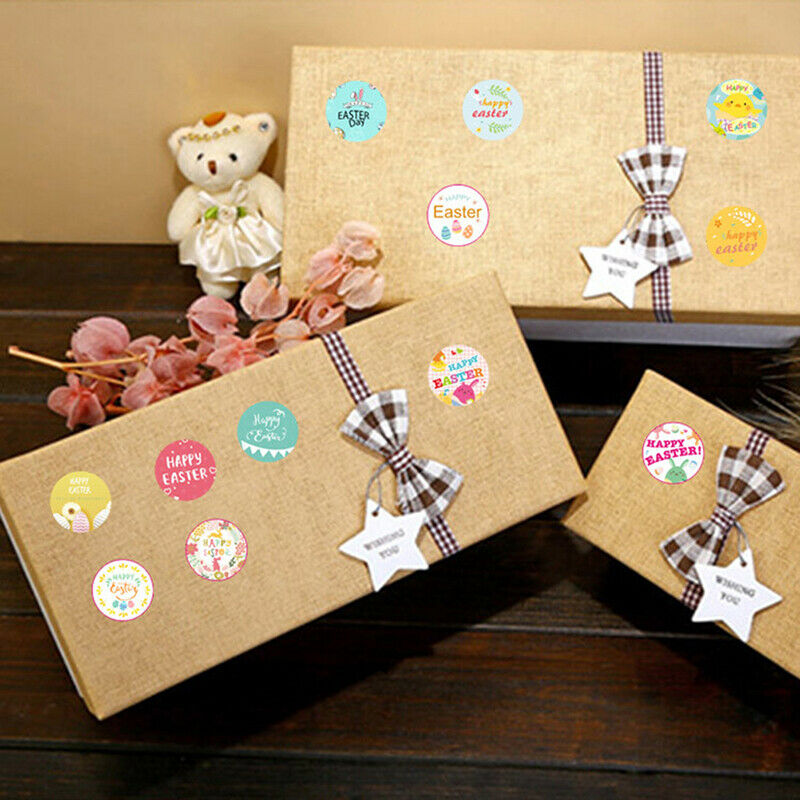 500pcs Round Handmade Stickers for Easter wedding party decoration Sticke.l8