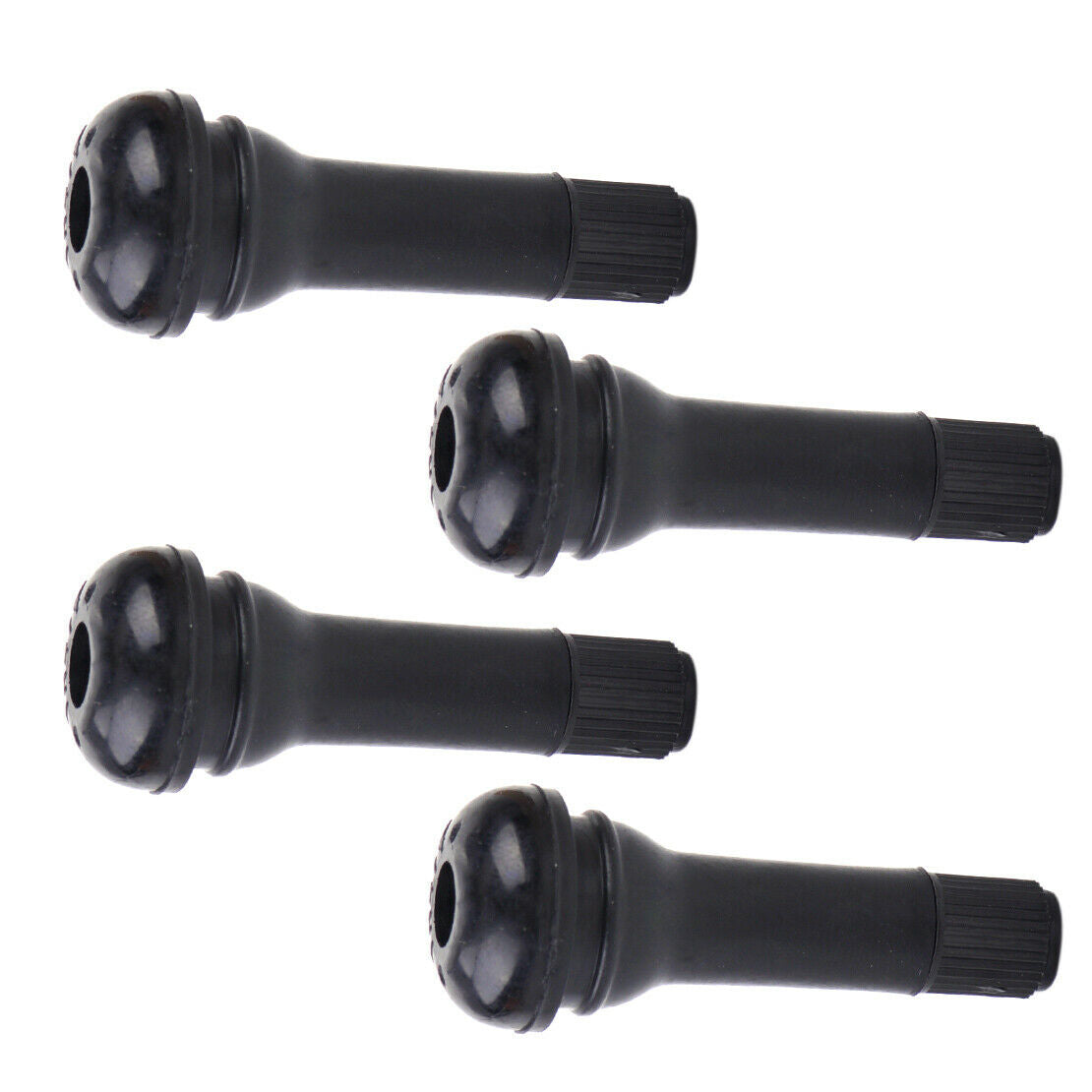 4pcs Car TR414 In Tyre Tubeless Snap Valves Rubber Wheel Stem With Dust Caps An