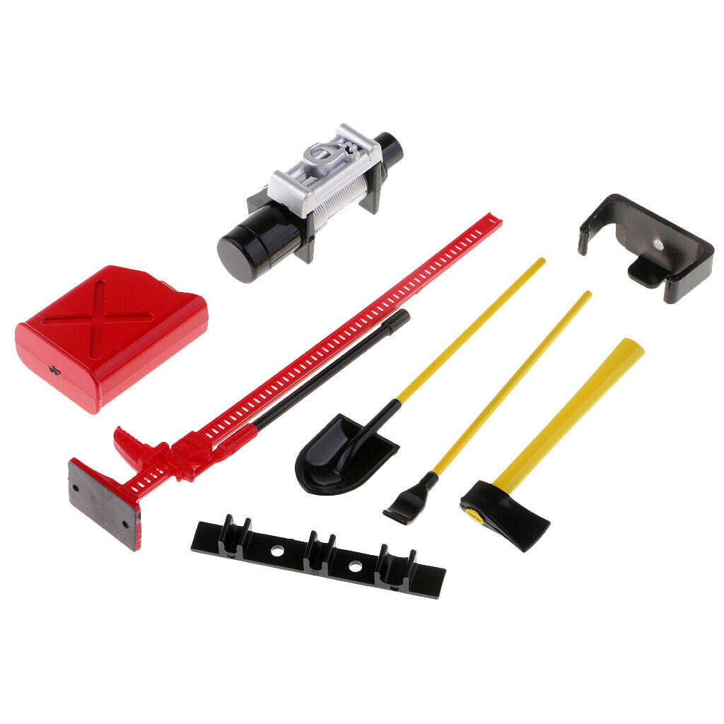 1 Set 1/10 Scale RC Crawler Car Roof Rack Cool Ornaments Decor Accessories - Red