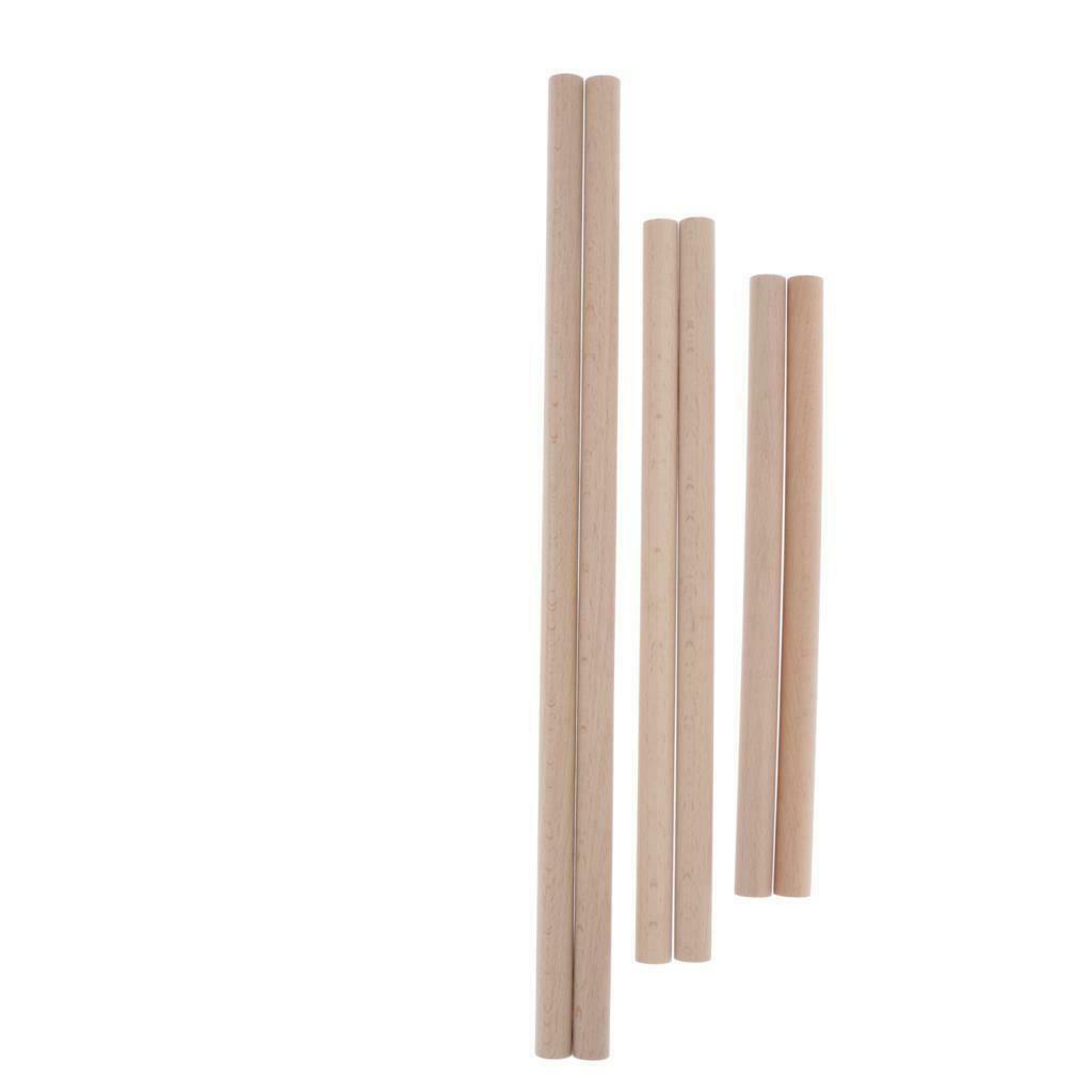 6 Pieces 25/30 / 40cm Wooden Sticks Dowel Rods for Models of