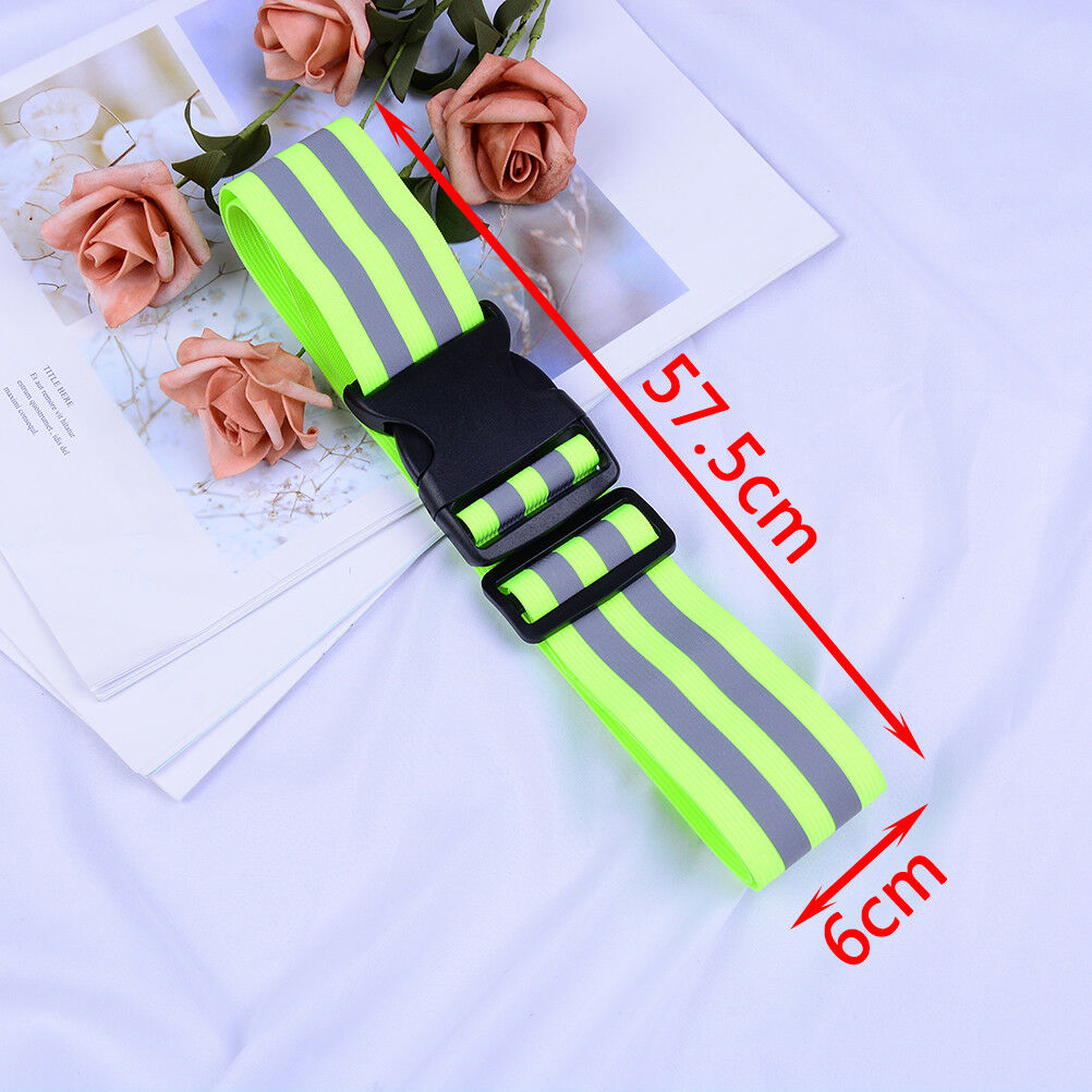 High Visibility Reflective Security Safety Belt Running Jogging Walking Bikin_DD