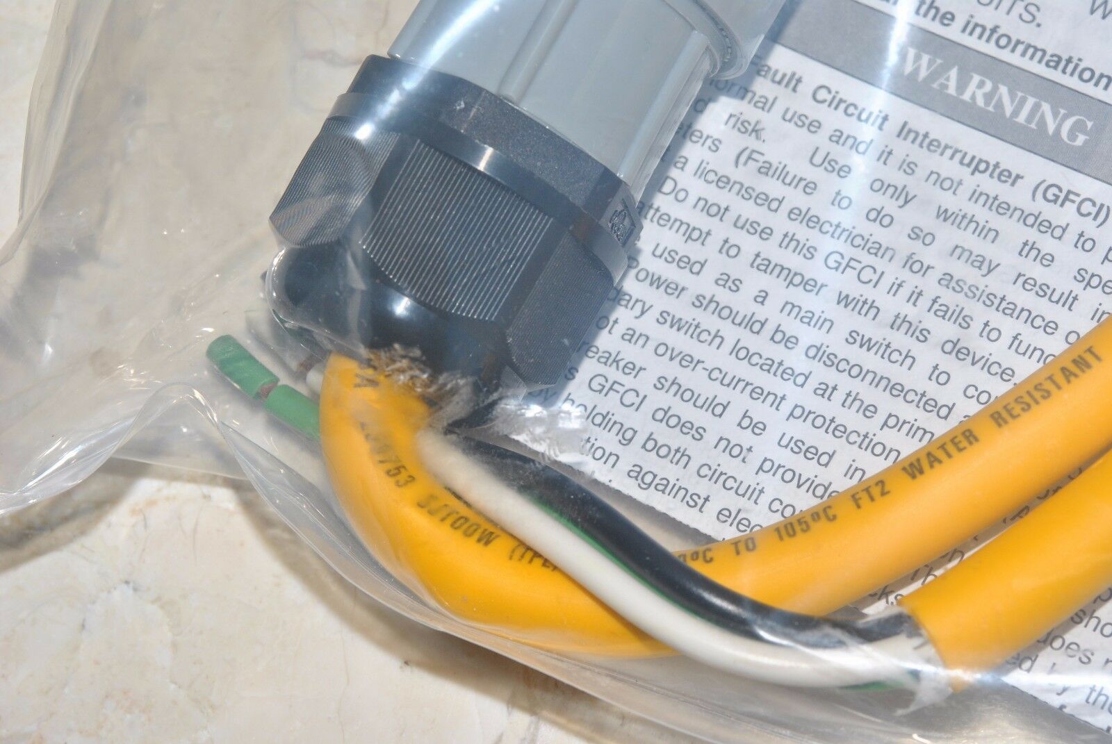 1pcs - COOPER GFI22M1NN 20A 240V/AC Industrial grade portable GFCI - NEMA 4X