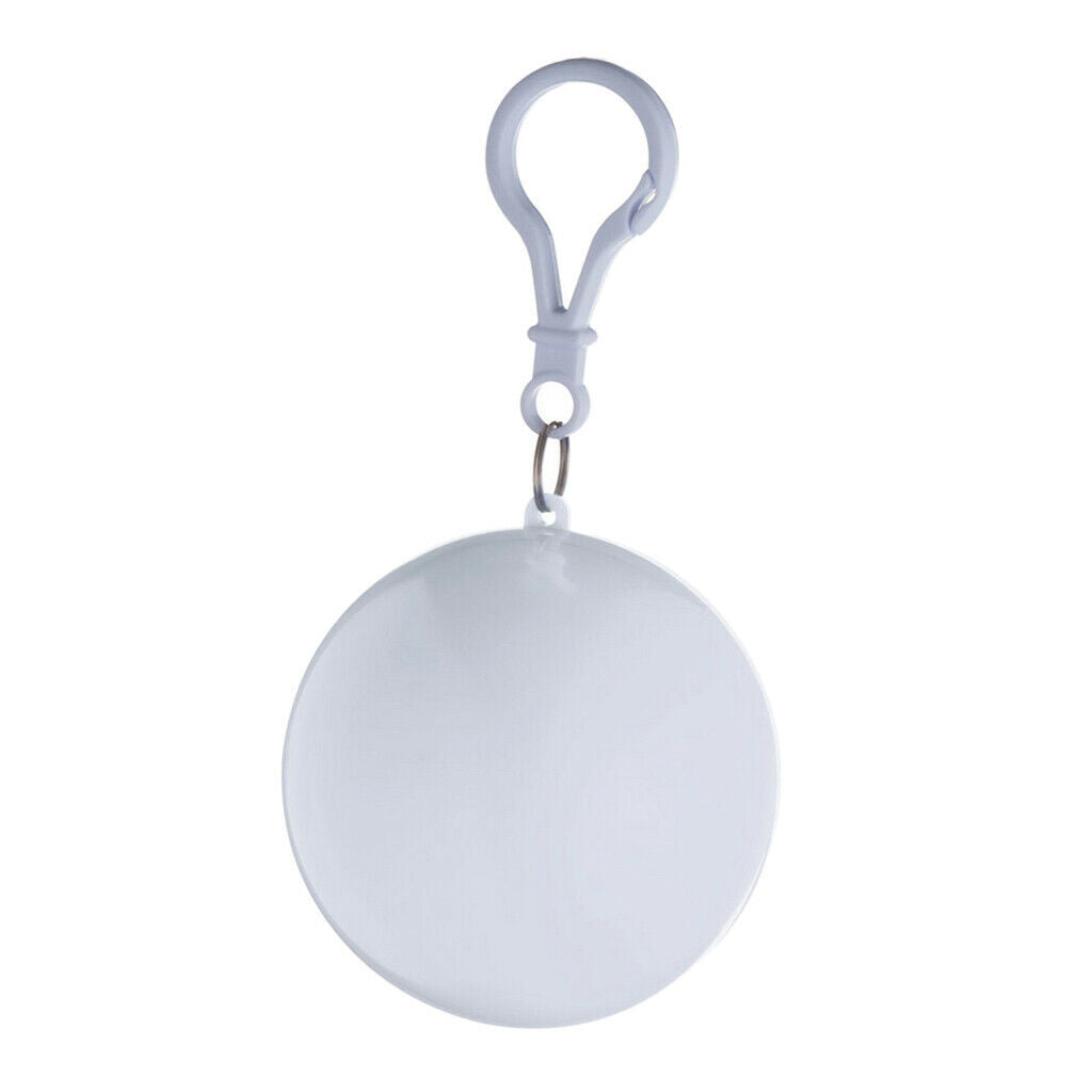 Adults Disposable Poncho Cycling Gardening Travel Hood Ball Rain Coat White