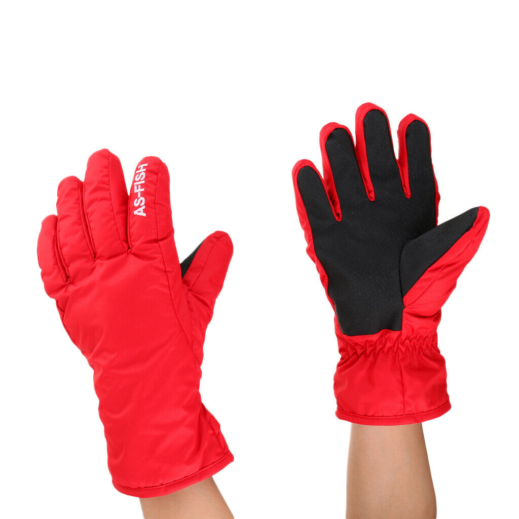 Ski Snowboarding Gloves Winter Sports Hiking Waterproof Cycling S Red