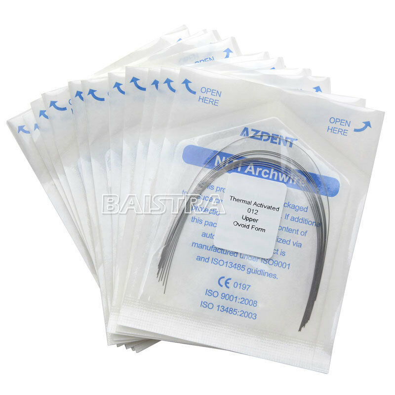 50 X Dental Orthodontic Heat thermal Activated Niti Round Arch Wires 012 Upper