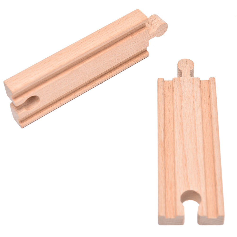 1x Wooden Train Straight Track Accessories Compatible All Major Brand 10..l8