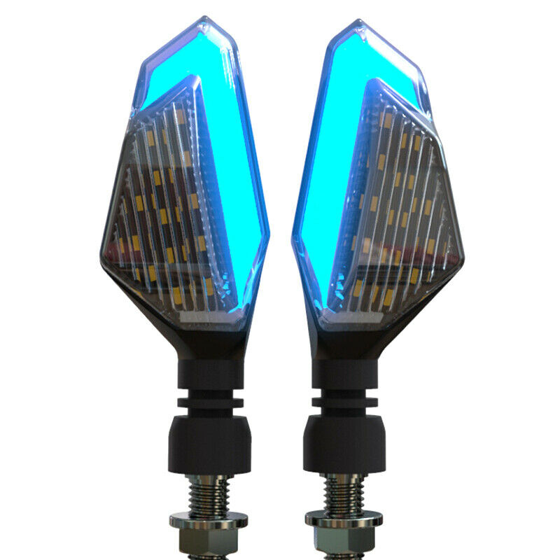 2Pcs Universal Blinkers Warning Lamp Motorcycle Led Turn Signal Lights Day JRBD