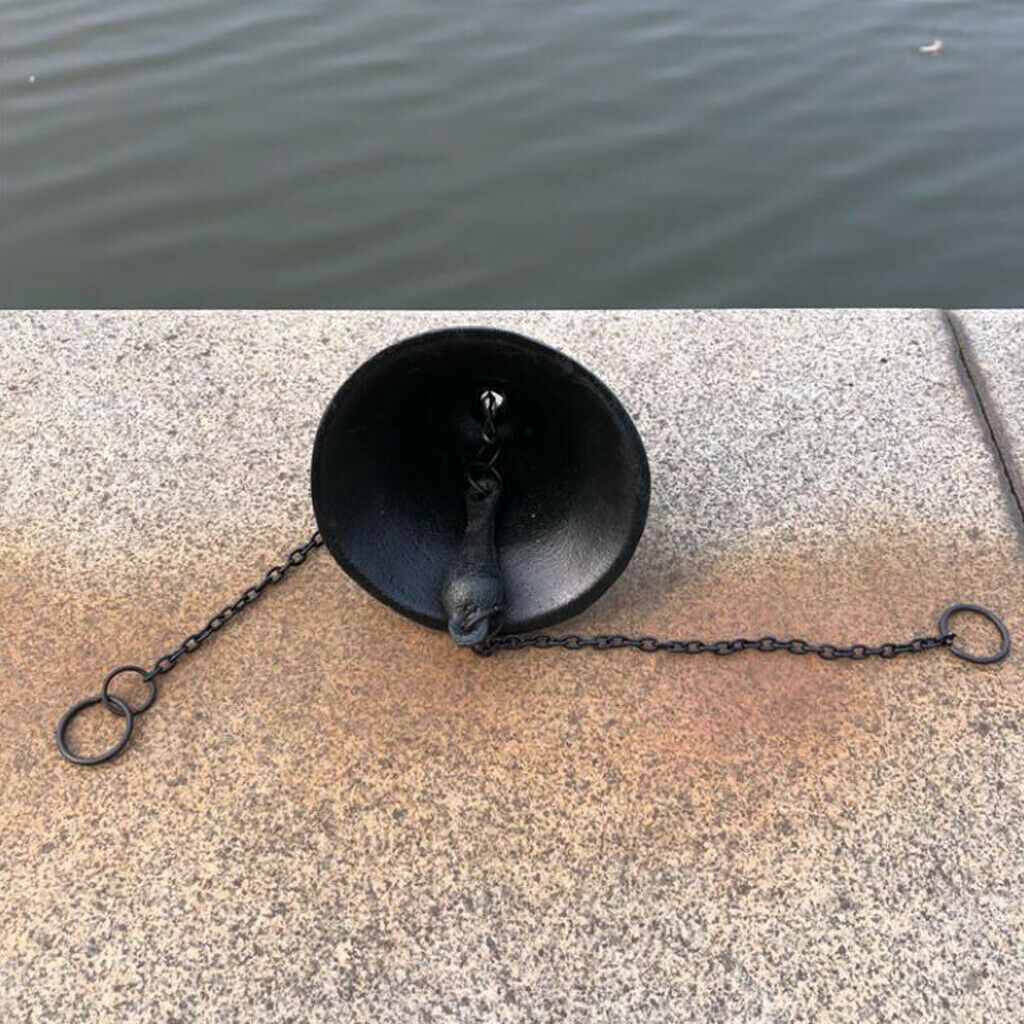 Cast Iron Bell With Hanging Chain Wind Chime Outdoor Garden Hanging Decor