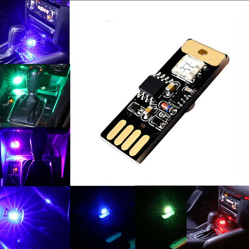 Mini USB Colorful LED Car Interior Light Voice Control Atmosphere AmbientLamJ Tt