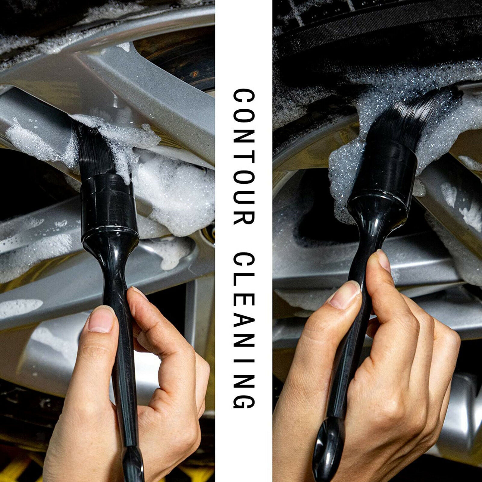 5pcs/Set Car Detailing Brush Kit Automotive Tires Wheel Detail Clean Brush