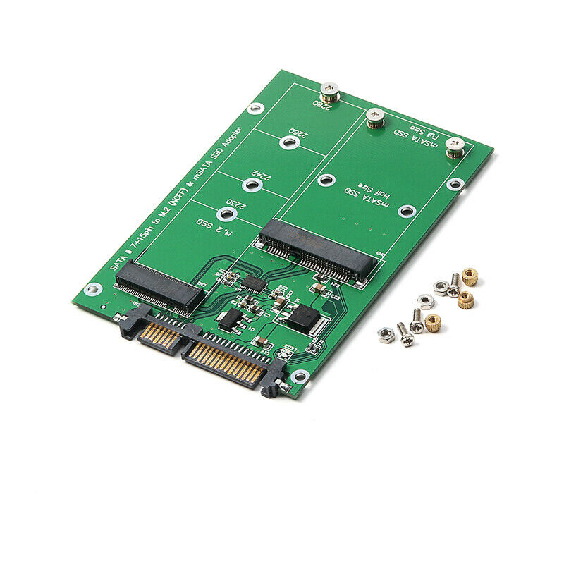 mSATA SSD to SATA M.2 B / B+M KEY NGFF & 2.5" III Board Adapter Converter Card