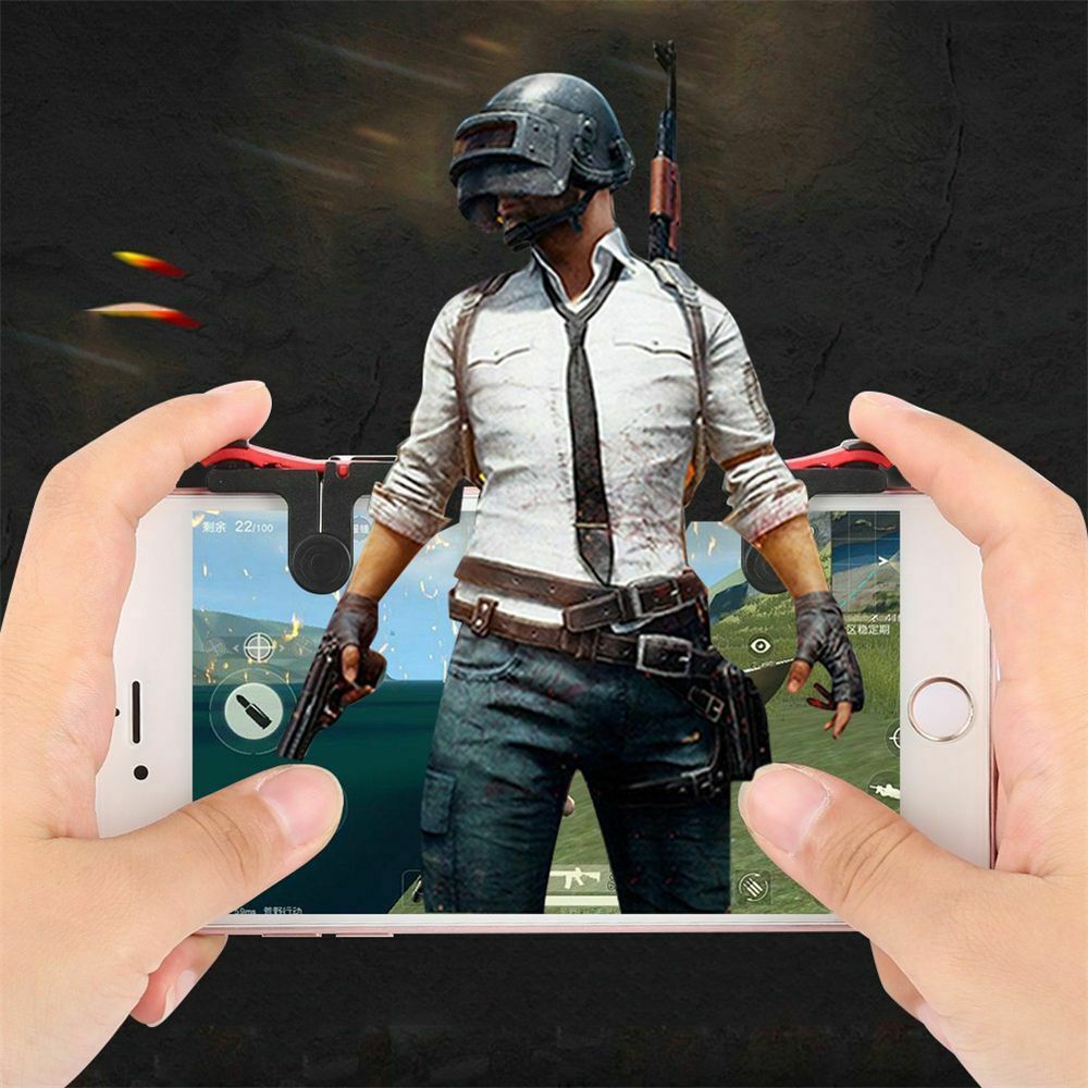 Mobile Phone Gamepad Shooter Fire Button PUBG Game Controller Shooting Trigger