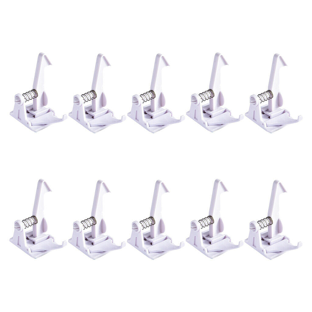 10x Children's Baby Proofing Safety Cabinet Spring Locks Drawer Hidden Latch