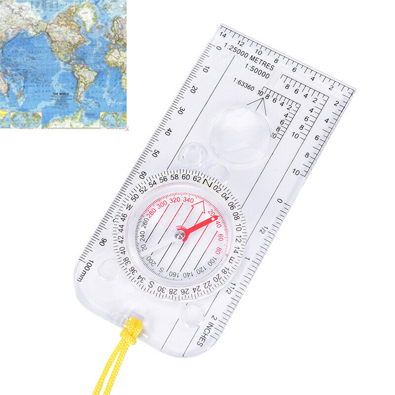 Magnifying Orienteering Compass Navigation Map Reading Scouts Cadet Hikin.l8
