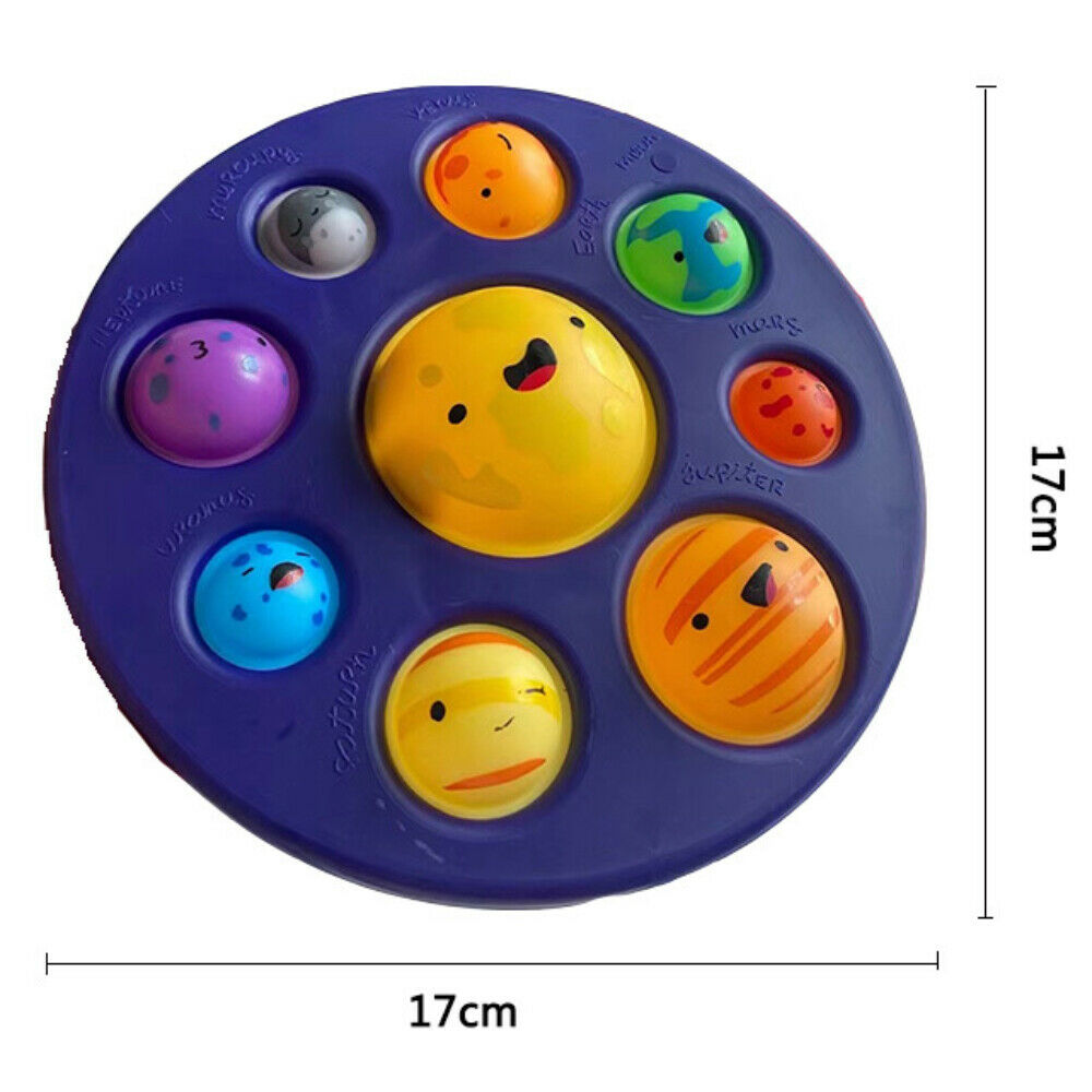 Eight Planets Solar System Simple Dimple Fidget Sensory Toys Baby Stress Relief