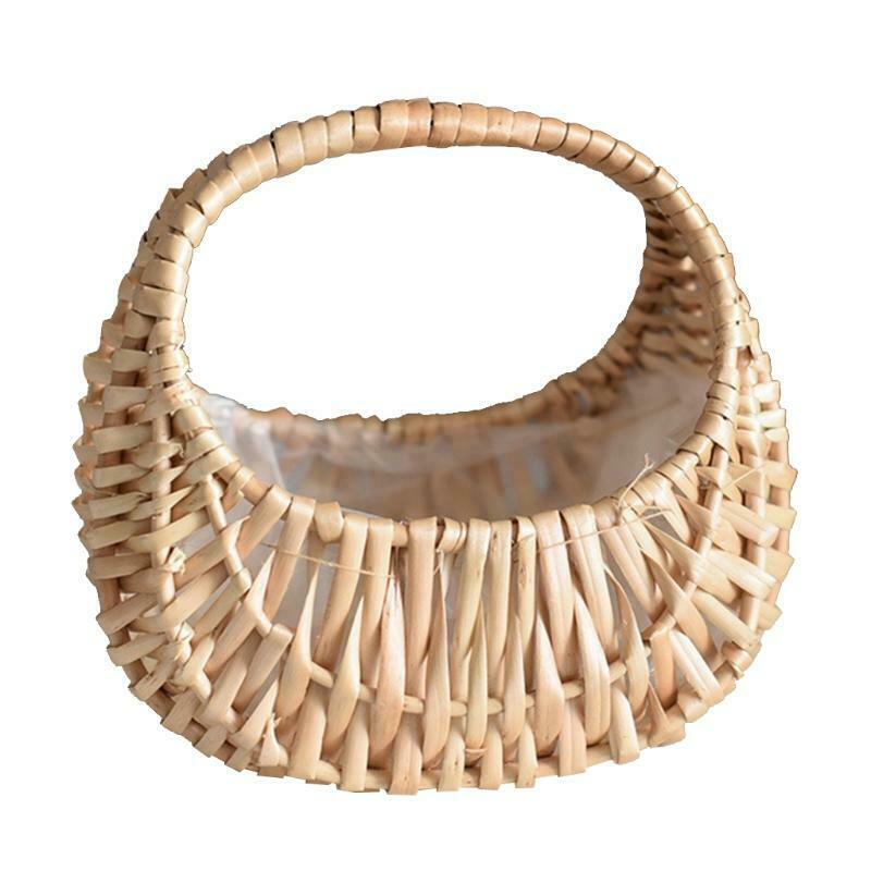 Fashion Portable Flower Arrangement Basket Weaving Bag Rattan Willow Manual