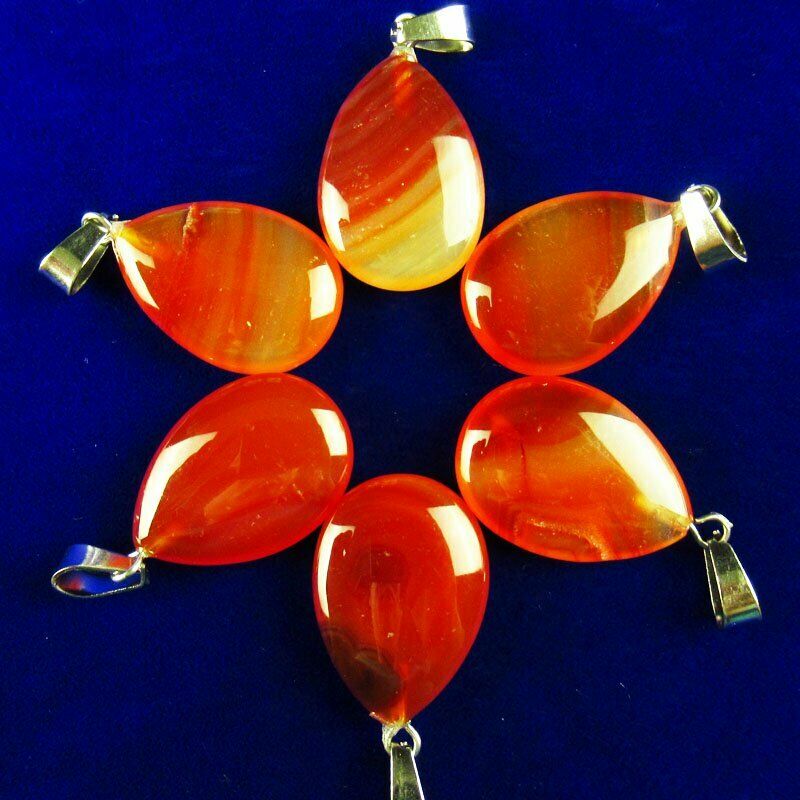 10pcs 27x16x5mm Natural Red Onyx Agate Teardrop Pendant (send randomly) A-129SK