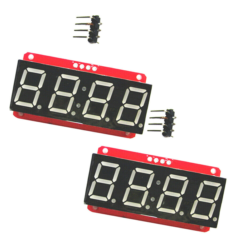 2x 4-Digit HT16K33 I2C LED Screen Module Electronic DIY Replace Supplies