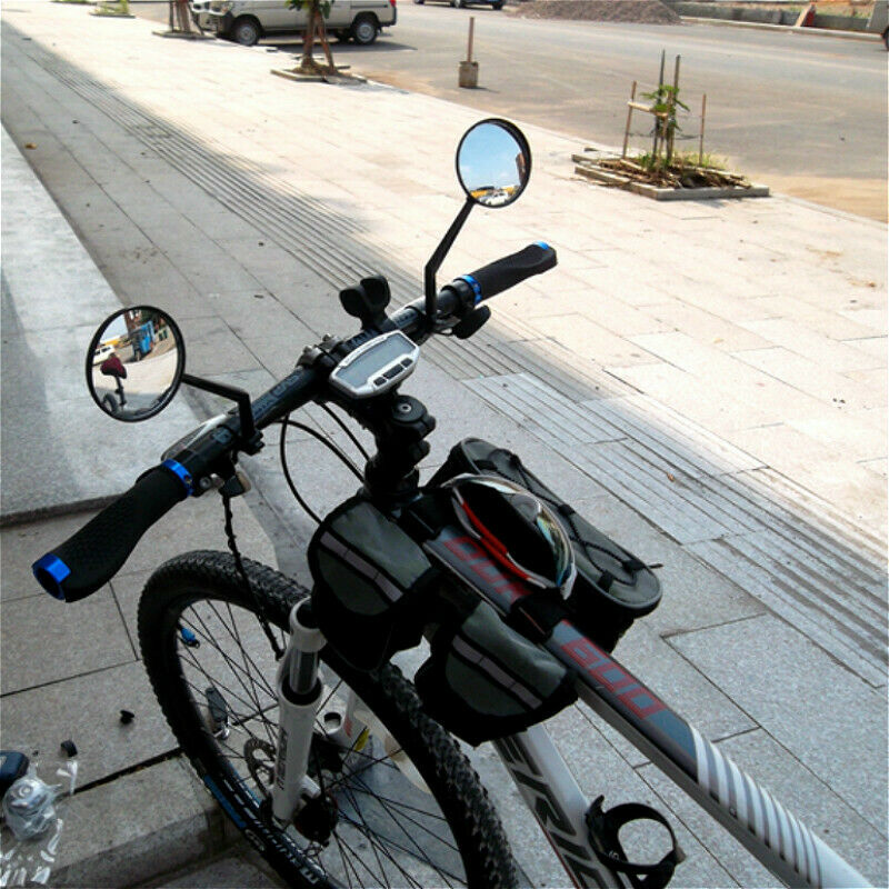 1 Pair Bike Rearview Mirror Cycling Convex Rear View Adjustable DIY Accessory