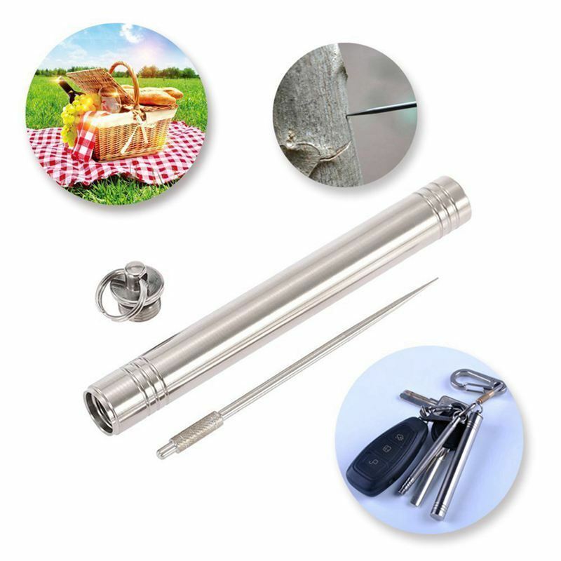 Outdoor Portable Titanium Alloy Toothpicks Storage + Reusable [Non-toxic] T F4O3