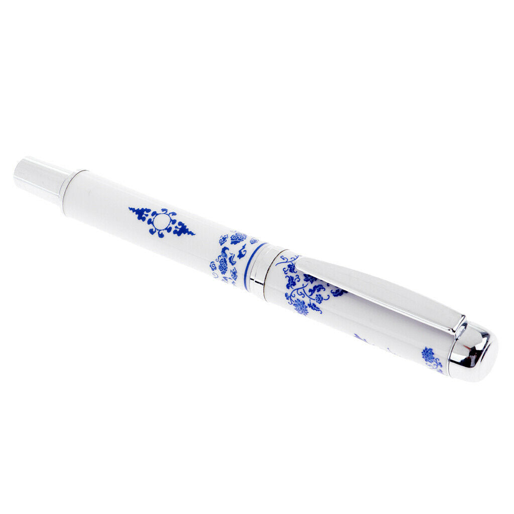 Classic Blue and White Porcelains Fountain Pen Students Stationery Ink Pens