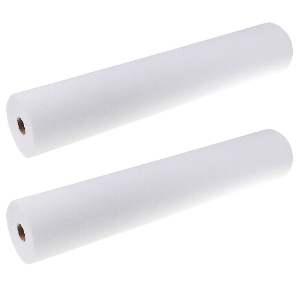 2 Roll Disposable Bed Sheets Non Woven Paper Sheets for Salon Supplies White