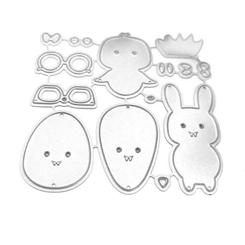 Carbon Steel Cartoon Easter Rabbit Chick Egg Carrot Cutting Die Embossing Mold