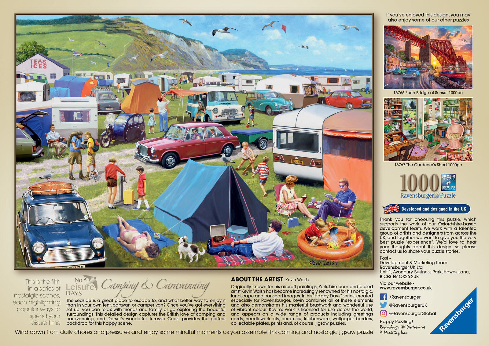 16763 Ravensburger Leisure Days No 5 Camping & Caravanning Jigsaw Puzzle 1000pc