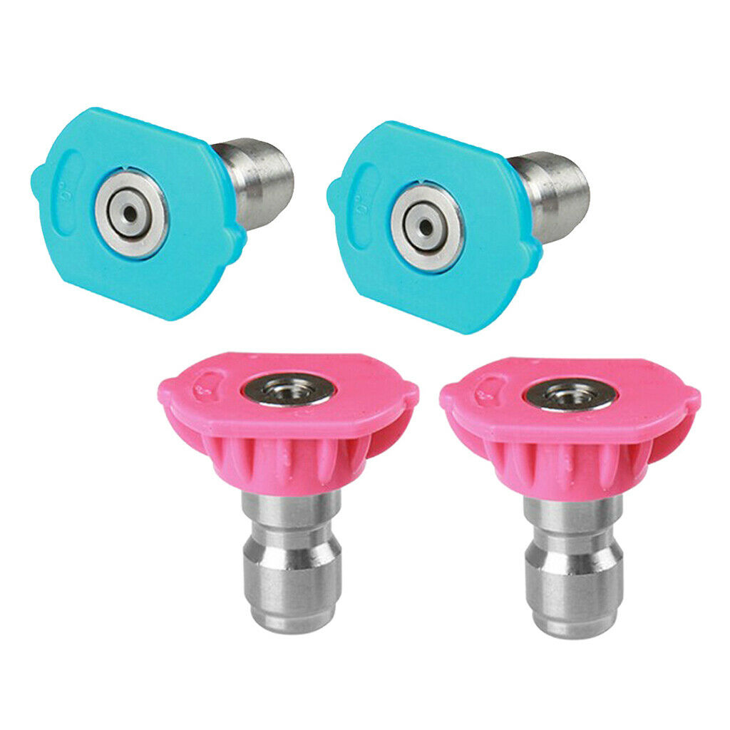 Set of 4 Stainless Steel Soap & Rinse Jet Second Story Nozzle Tips Tool Kit