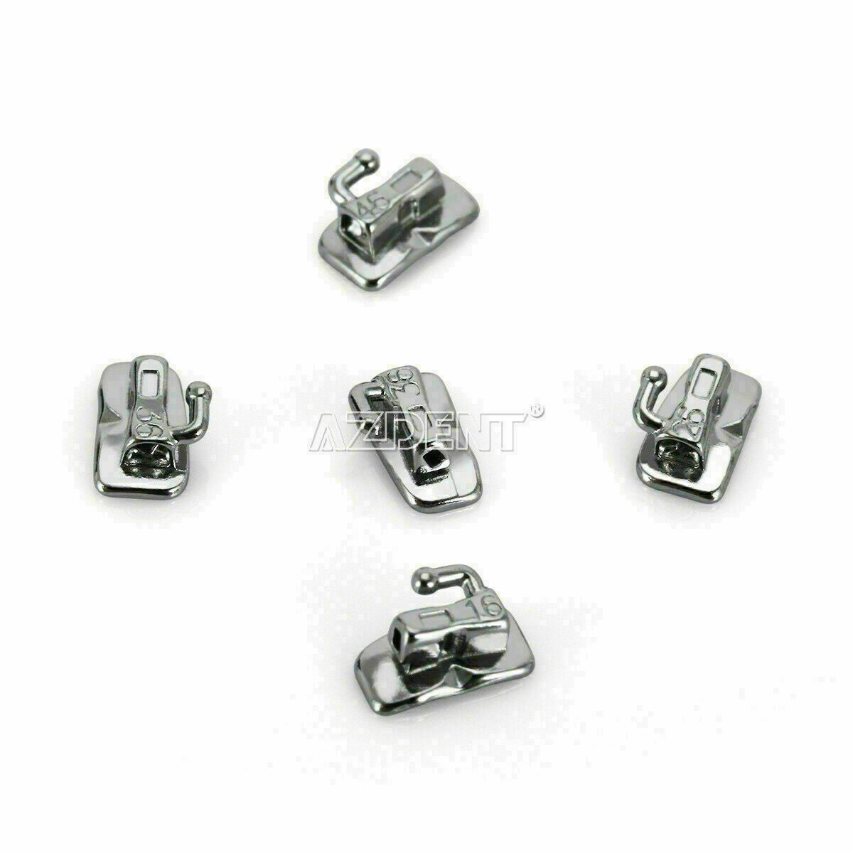 5Packs 1st Molar Bondable Monoblock Non-Convertible MBT.022 Buccal Tube AZDENT