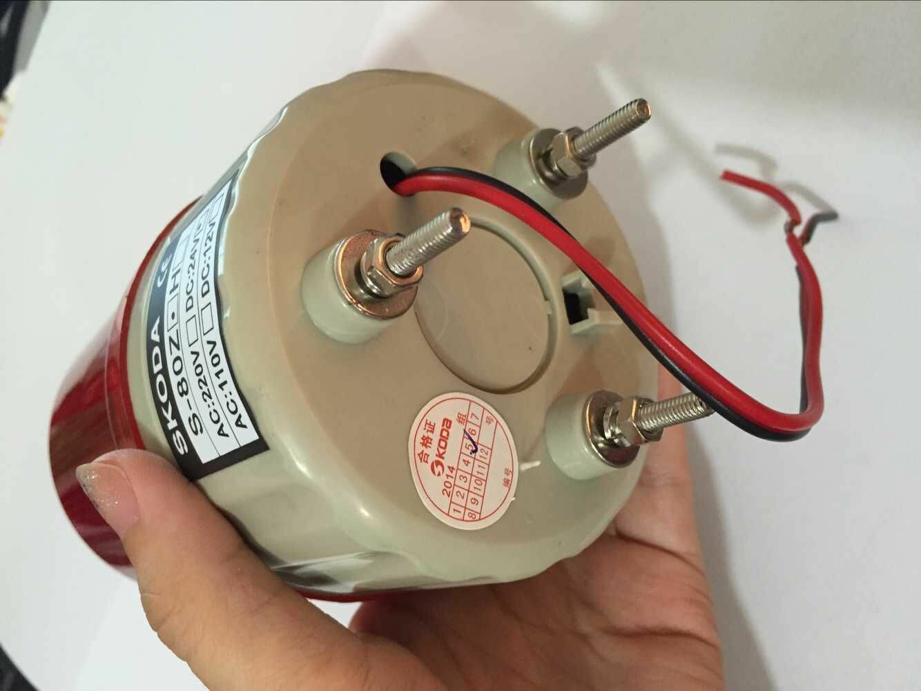 DC 24V Industrial Red LED Signal Warning Rotating Tower Lamp (Without sound)