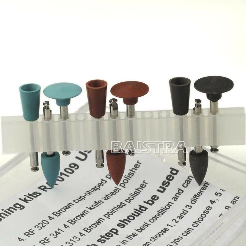 45pcs Dental Lab Amalgam Polisher Diamond Silicone Burs Cups Set RA0109