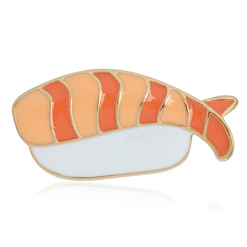 3x/Set Enamel Japanese Food Sushi Brooch Pins Shirt Collar Badges Pin Jewe.l8