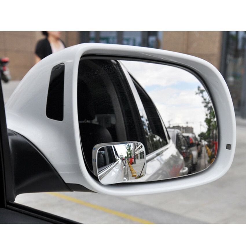 2PCS Wide Angle Rear View Blind Spot Mirror 360° Rectangle Frameless Convex