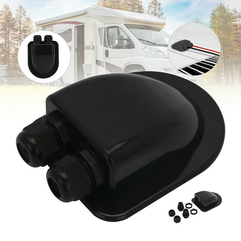 Solar Panel Roof Top Double Cable Entry Gland Box Motorhome Camper Boat Case HN