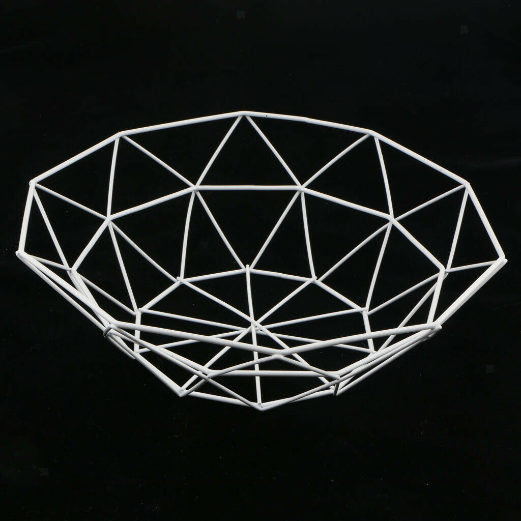 Fruit Basket Stand Sturdy Iron Storage Bowl Rack Display Organizer Decor